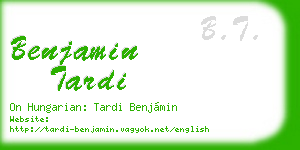 benjamin tardi business card